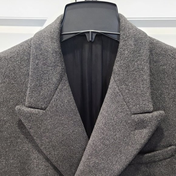 Prada Double-Breasted Wool/Cashmere Blend Coat - Picture 4 of 16